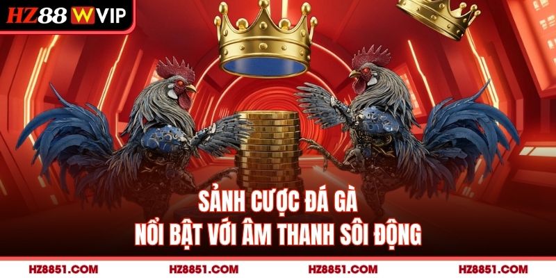 Sảnh cược đá gà nổi bật với âm thanh sôi động